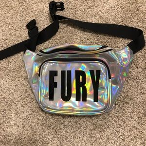 Holographic “FURY” fanny pack